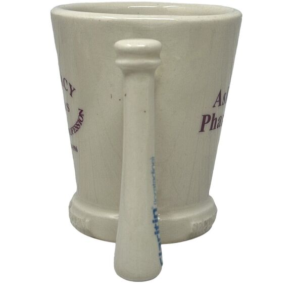 CLARITIN Mortar & Pestle Coffee Cup Mug Ask Your Pharmacist Advertising VTG - Picture 4 of 11